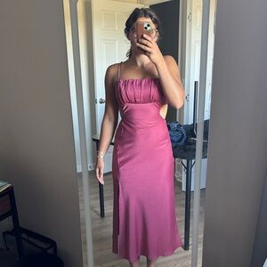 Hello Molly Chic Backless Pink Dress